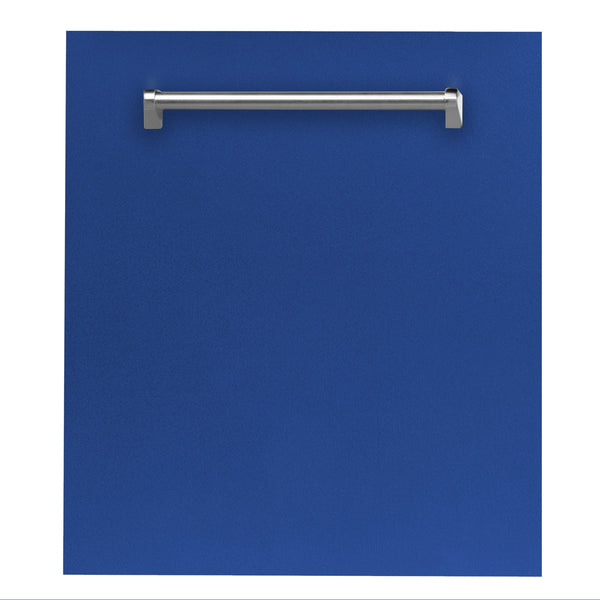 ZLINE 24" Dishwasher Panel in Blue Matte with Traditional Handle (DP-BM-24)