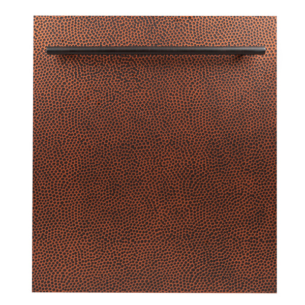 ZLINE 24" Dishwasher Panel in Hand-Hammered Copper with Modern Handle (DP-HH-24)