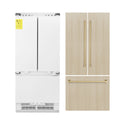ZLINE Autograph Edition 36 in. 19.6 cu. ft. Panel Ready French Door Built-In Bottom Freezer Refrigerator with Water Dispenser and Ice Maker with Champagne Bronze Accents (RBIVZ-36-CB)
