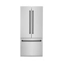ZLINE Autograph Edition 36 in. 19.6 cu. ft. French Door Built-In Bottom Freezer Refrigerator with Water Dispenser and Ice Maker in Stainless Steel with Matte Black Accents (RBIVZ-304-36-MB)