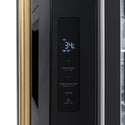 ZLINE Autograph Edition 36 in. 28.9 cu. ft. Standard-Depth French Door External Water Dispenser Refrigerator with Dual Ice Maker in Fingerprint-Resistant Black Stainless Steel and Polished Gold Traditional Handles (RSMZ-W-36-BS-G)