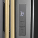 ZLINE Autograph Edition 36 in. 28.9 cu. ft. Standard-Depth French Door External Water Dispenser Refrigerator with Dual Ice Maker in Fingerprint-Resistant Stainless Steel and Champagne Bronze Traditional Handles (RSMZ-W-36-CB)