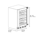 ZLINE 24 In. Touchstone Wine Cooler with Panel-Ready Glass Door and Champagne Bronze Handle (RWDPOZ-24-CB)
