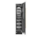 ZLINE Autograph Edition 18 in. 8.6 cu. ft. Right Hinge Column Freezer in Black Stainless Steel with Graphite Gray Interior and Champagne Bronze Accents (RCFVRZ-BS-18-CB)