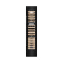 ZLINE 18 in. 9.0 cu. ft. Triple Zone 68 Bottle Right Hinge Column Wine Cooler in Black Stainless Steel (RCWVR-BS-18) front, closed.