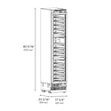 ZLINE 18 in. 9.0 cu. ft. Triple Zone 68 Bottle Panel Ready Left Hinge Column Wine Cooler (RBCWVL-18) dimensional diagram.