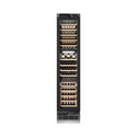 ZLINE 18 in. 9.0 cu. ft. Triple Zone 68 Bottle Panel Ready Right Hinge Column Wine Cooler (RBCWVR-18) front, closed, with wine on racks.