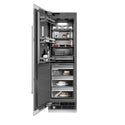ZLINE 24 in. 12.4 cu. ft. Column Freezer in Satin Stainless Steel with Graphite Gray Interior (RCFV-SN-24)