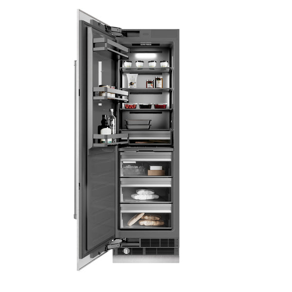ZLINE 24 in. 12.4 cu. ft. Column Freezer in Satin Stainless Steel with Graphite Gray Interior (RCFV-SN-24)