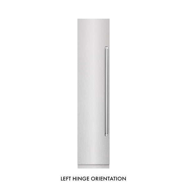 ZLINE 18 in. 8.6 cu. ft. Left Hinge Column Freezer in Satin Stainless Steel with Graphite Gray Interior (RCFVL-SN-18)