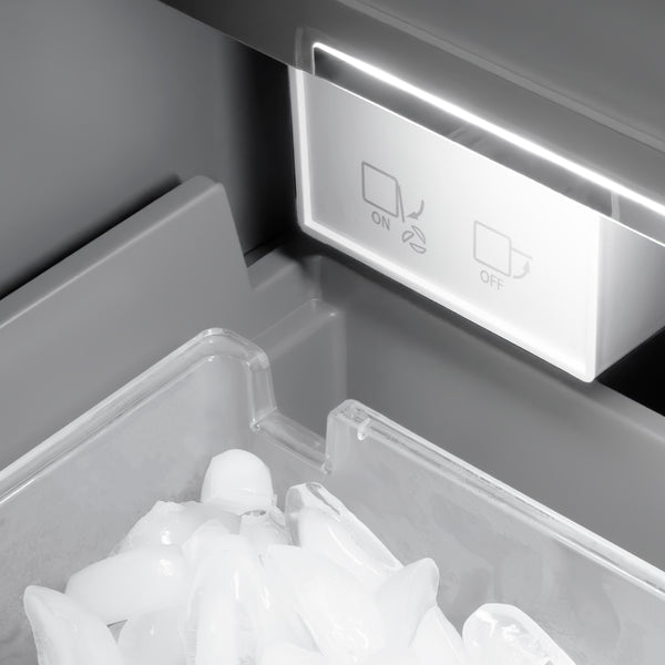 ZLINE Autograph Edition 18 in. 8.6 cu. ft. Left Hinge Column Freezer in Satin Stainless Steel with Graphite Gray Interior and Matte Black Accents (RCFVLZ-SN-18-MB)