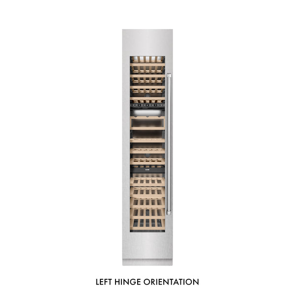 ZLINE 18 in. 9.0 cu. ft. Triple Zone 68 Bottle Left Hinge Column Wine Cooler in Satin Stainless Steel (RCWVL-SN-18)