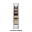 ZLINE 18 in. 9.0 cu. ft. Triple Zone 68 Bottle Right Hinge Column Wine Cooler in Satin Stainless Steel (RCWVR-SN-18)