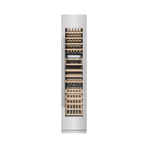 ZLINE 18 in. 9.0 cu. ft. Triple Zone 68 Bottle Right Hinge Column Wine Cooler in Satin Stainless Steel (RCWVR-SN-18)