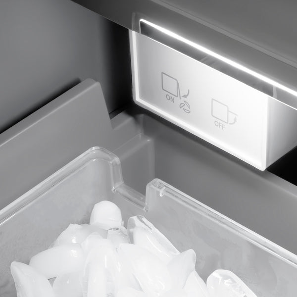 ZLINE Autograph Edition 24 in. 12.4 cu. ft. Column Freezer in Stainless Steel with Graphite Gray Interior and Polished Gold Accents (RCFVZ-304-24-G)