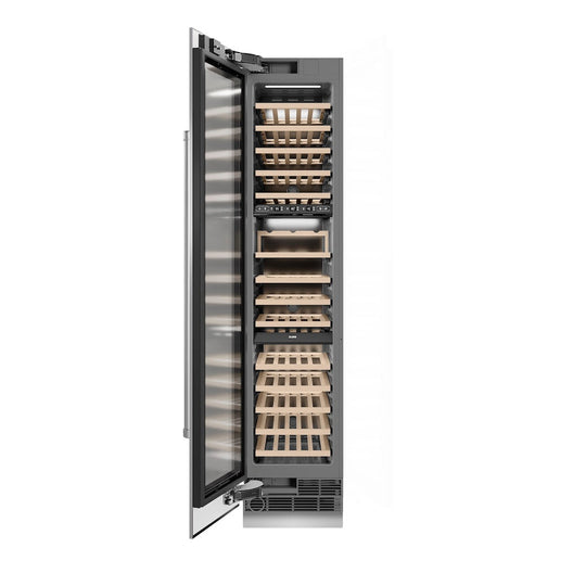 ZLINE 18 in. 9.0 cu. ft. Triple Zone 68 Bottle Left Hinge Column Wine Cooler in Stainless Steel (RCWVL-304-18)