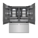 ZLINE 60 in. 32.2 cu. ft. French Door Built-In Bottom Freezer Refrigerator with Water Dispensers and Ice Makers in Stainless Steel with Graphite Gray Interior (GRBIV-304-60)