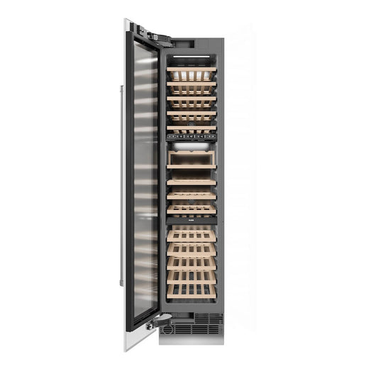 ZLINE 18 in. 9.0 cu. ft. Triple Zone 68 Bottle Left Hinge Column Wine Cooler in White Matte (RCWVL-WM-18)