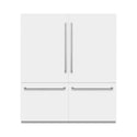 ZLINE 72 in. 39.6 cu. ft. French Door Built-In Bottom Freezer Refrigerator with Water Dispensers and Ice Makers in White Matte with Graphite Gray Interior (GRBIT-WM-72)