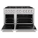 ZLINE 48 in. 6.7 cu. ft. Classic Double Oven Gas Range with 8 Burner Cooktop in Satin Stainless Steel (CGRS-48)