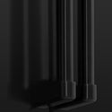 ZLINE 36 in. 21.6 cu. ft Freestanding French Door Fingerprint Resistant Refrigerator with External Water and Ice Dispenser in Black Stainless Steel (RFM-W-36-BS) Black Stainless steel handle close up
