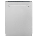 ZLINE 24 in. Monument Series 3rd Rack Top Touch Control Dishwasher with Fingerprint Resistant Stainless Steel Panel, 45dBa (DWMT-SN-24)