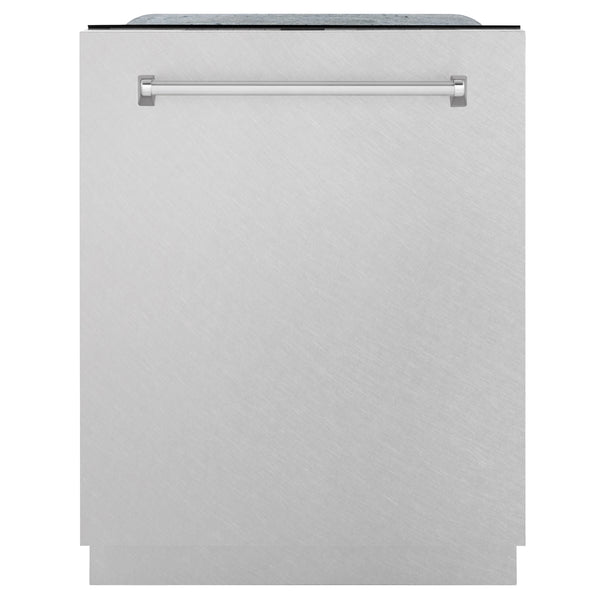 ZLINE 24 in. Monument Series 3rd Rack Top Touch Control Dishwasher with Fingerprint Resistant Stainless Steel Panel, 45dBa (DWMT-SN-24)