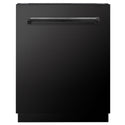ZLINE 24" Tallac Series 3rd Rack Tall Tub Dishwasher in Black Stainless Steel with Stainless Steel Tub, 51dBa (DWV-BS-24)