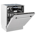 ZLINE 24 in. Tallac Series 3rd Rack Tall Tub Dishwasher with Satin Stainless Steel Panel and Stainless Steel Tub, 51dBa (DWV-SN-24)