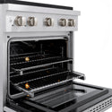 ZLINE 30 in. 4.2 cu. ft. Paramount Gas Range with 4 Burner Cooktop and Convection Gas Oven in Satin Stainless Steel (SGRS-30)