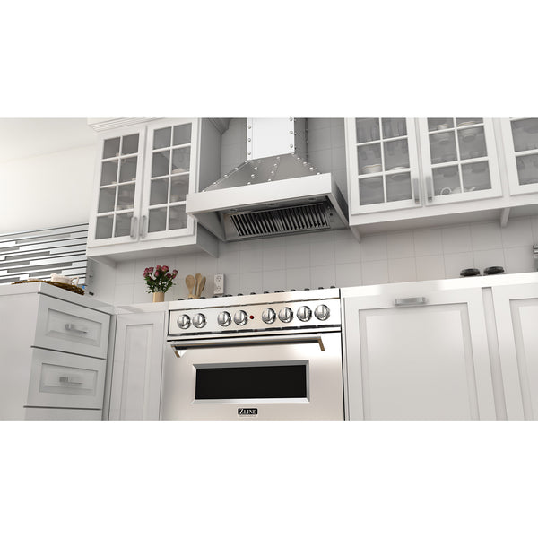 ZLINE 48 in. Ducted Vent Designer Series Wall Mount Range Hood in Satin Stainless Steel (655-4SSSS-48)