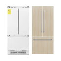 ZLINE 36 in. 19.6 cu. ft. Panel Ready French Door Built-In Bottom Freezer Refrigerator with Water Dispenser and Ice Maker, Open Box-Great Condition