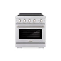 ZLINE 30 in. 4.2 cu. ft. Paramount Induction Range with 4 Element Cooktop and Electric Convection Oven in Stainless Steel, Open Box-Good Condition