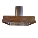 ZLINE 36 in. Remote Blower Ducted Designer Series Wooden Island Mount Range Hood in Butcher Block (681iW-RD-36)