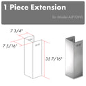 ZLINE 1-36 in. Chimney Extension for 9 ft. to 10 ft. Ceilings (1PCEXT-ALP10WL)