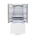 ZLINE 36 in. 19.6 cu. ft. Panel Ready French Door Built-In Bottom Freezer Refrigerator with Water Dispenser and Ice Maker, Open Box-Great Condition