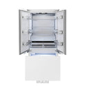 ZLINE 36 in. 19.6 cu. ft. Panel Ready French Door Built-In Bottom Freezer Refrigerator with Water Dispenser and Ice Maker, Open Box-Good Condition