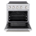 ZLINE 30 in. 4.2 cu. ft. Paramount Induction Range with 4 Element Cooktop and Electric Convection Oven in Stainless Steel, Open Box-Good Condition
