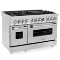 ZLINE 48 in. 6.0 cu. ft. Legacy Dual Fuel Range with 7 Burner Gas Cooktop and 2 Electric Ovens in Stainless Steel, Open Box-Good Condition