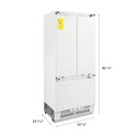 ZLINE 36 in. 19.6 cu. ft. Panel Ready French Door Built-In Bottom Freezer Refrigerator with Water Dispenser and Ice Maker, Open Box-Great Condition