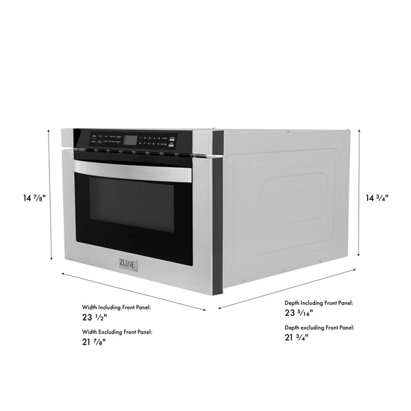 ZLINE 24 in. 1.2 cu. ft. Built-in Microwave Drawer in Stainless Steel (MWD-1)