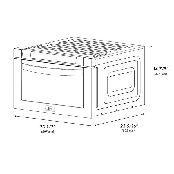 ZLINE 24 in. 1.2 cu. ft. Built-in Microwave Drawer in Stainless Steel, Open Box-Great Condition