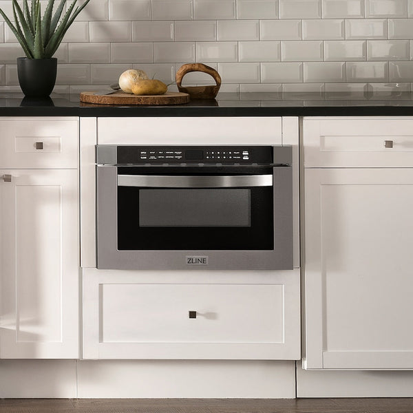 ZLINE 24 in. 1.2 cu. ft. Built-in Microwave Drawer in Stainless Steel, Open Box-Good Condition