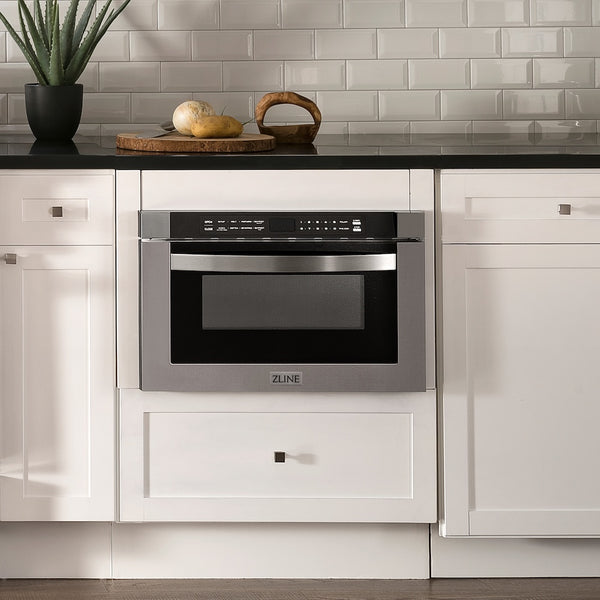 ZLINE 24 in. 1.2 cu. ft. Built-in Microwave Drawer in Stainless Steel, Open Box-Great Condition