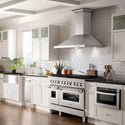 ZLINE 48 in. 6.0 cu. ft. Legacy Dual Fuel Range with 7 Burner Gas Cooktop and 2 Electric Ovens in Stainless Steel, Open Box-Great Condition