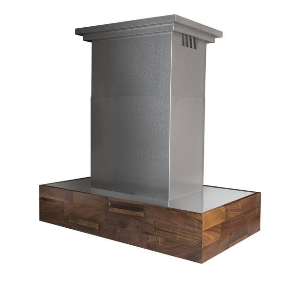 ZLINE 36 in. Remote Blower Ducted Designer Series Wooden Island Mount Range Hood in Butcher Block (681iW-RD-36)