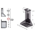 36" ZLINE CrownSound™Ducted Vent Wall Mount Range Hood in Stainless Steel with Built-in Bluetooth Speakers (697CRN-BT-36)
