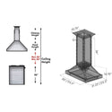 ZLINE 36 in. Designer Series Copper Island Mount Range Hood with Satin Stainless Steel Trim (KB2i-CSSXS-36)