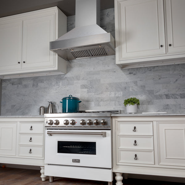 ZLINE 36" Designer Series Ducted Wall Mount Range Hood in Fingerprint Resistant Stainless Steel (8656S-36)