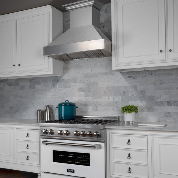 ZLINE 36" Designer Series Ducted Wall Mount Range Hood in Fingerprint Resistant Stainless Steel (8656S-36)